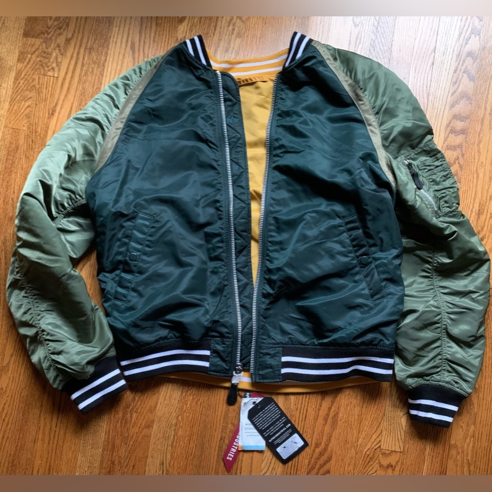 NEW MENS 2XL ALPHA INDUSTRIES REVERSIBLE JACKET